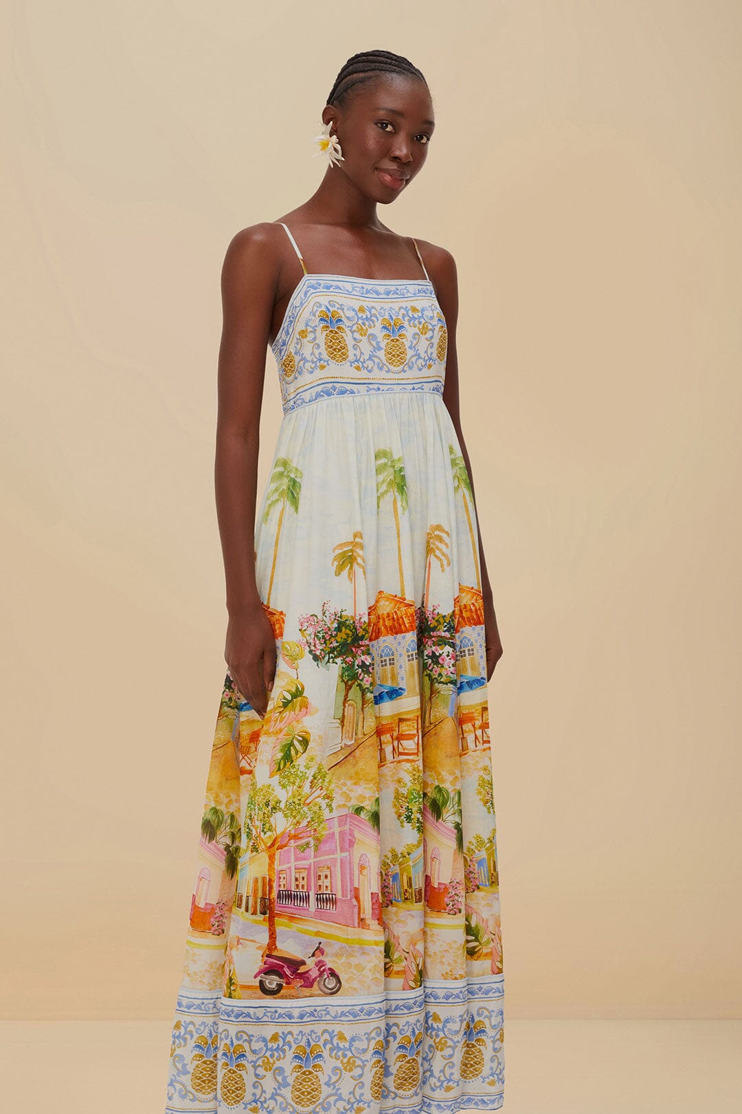 Multicolor Aracati Maxi Dress | FARM Rio Women