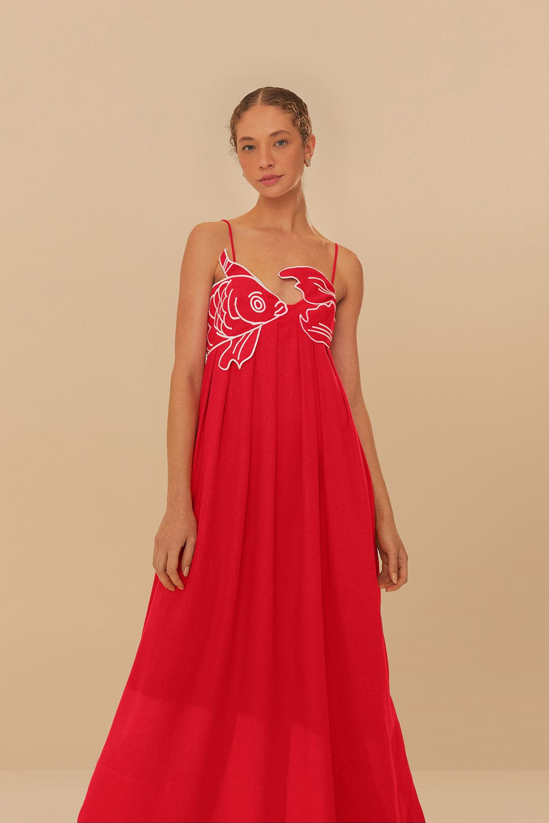 Red Fish Top Maxi Dress | FARM Rio Women