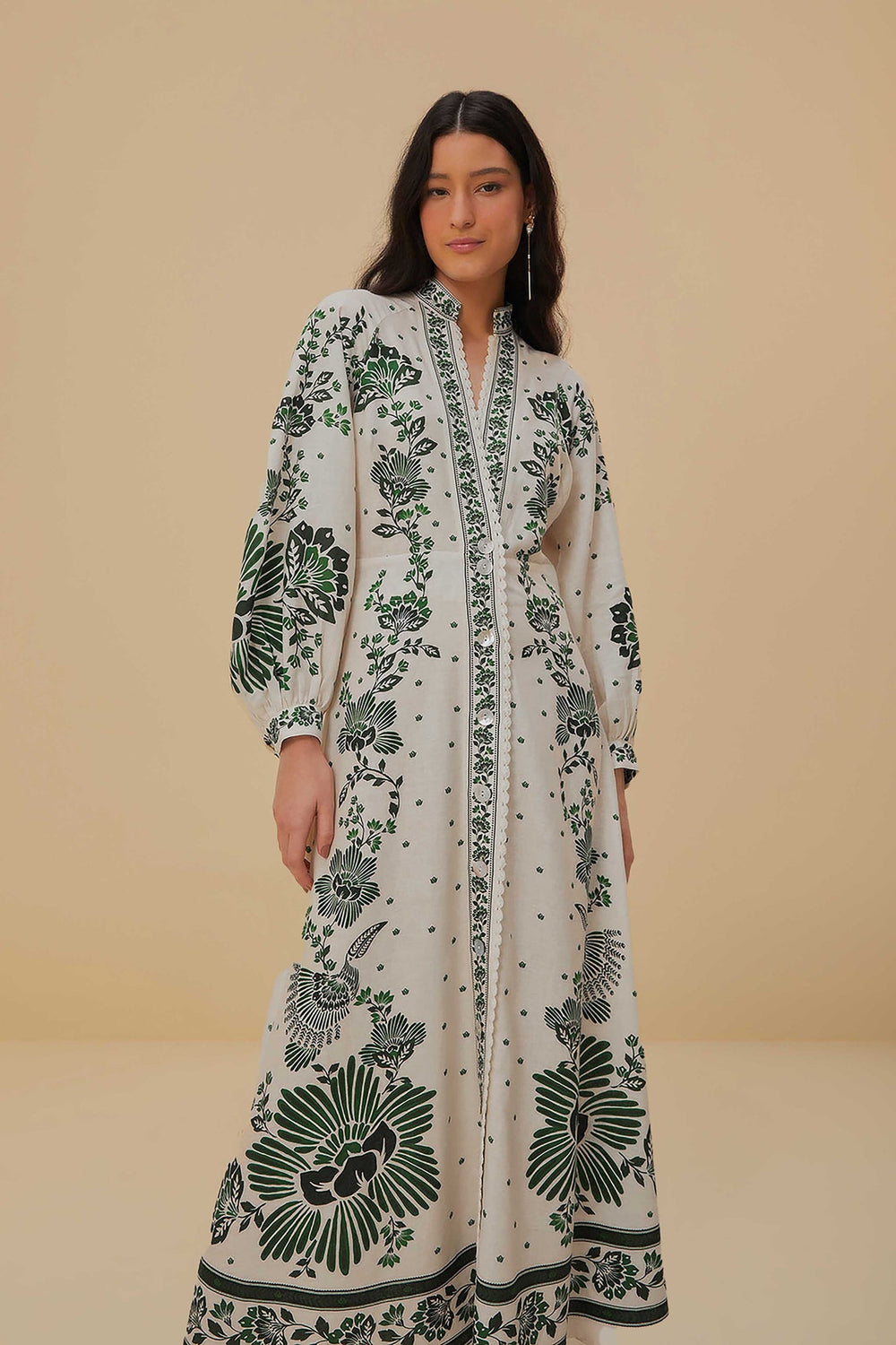 Forest Soul Off-White Maxi Dress | FARM Rio Women