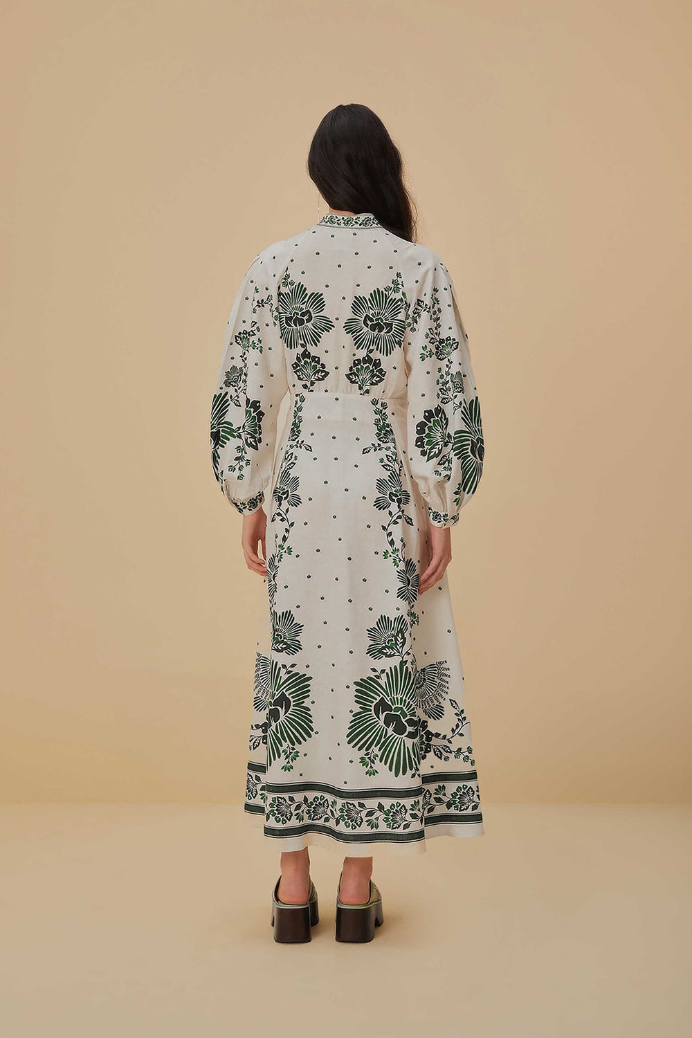 Forest Soul Off-White Maxi Dress | FARM Rio Women