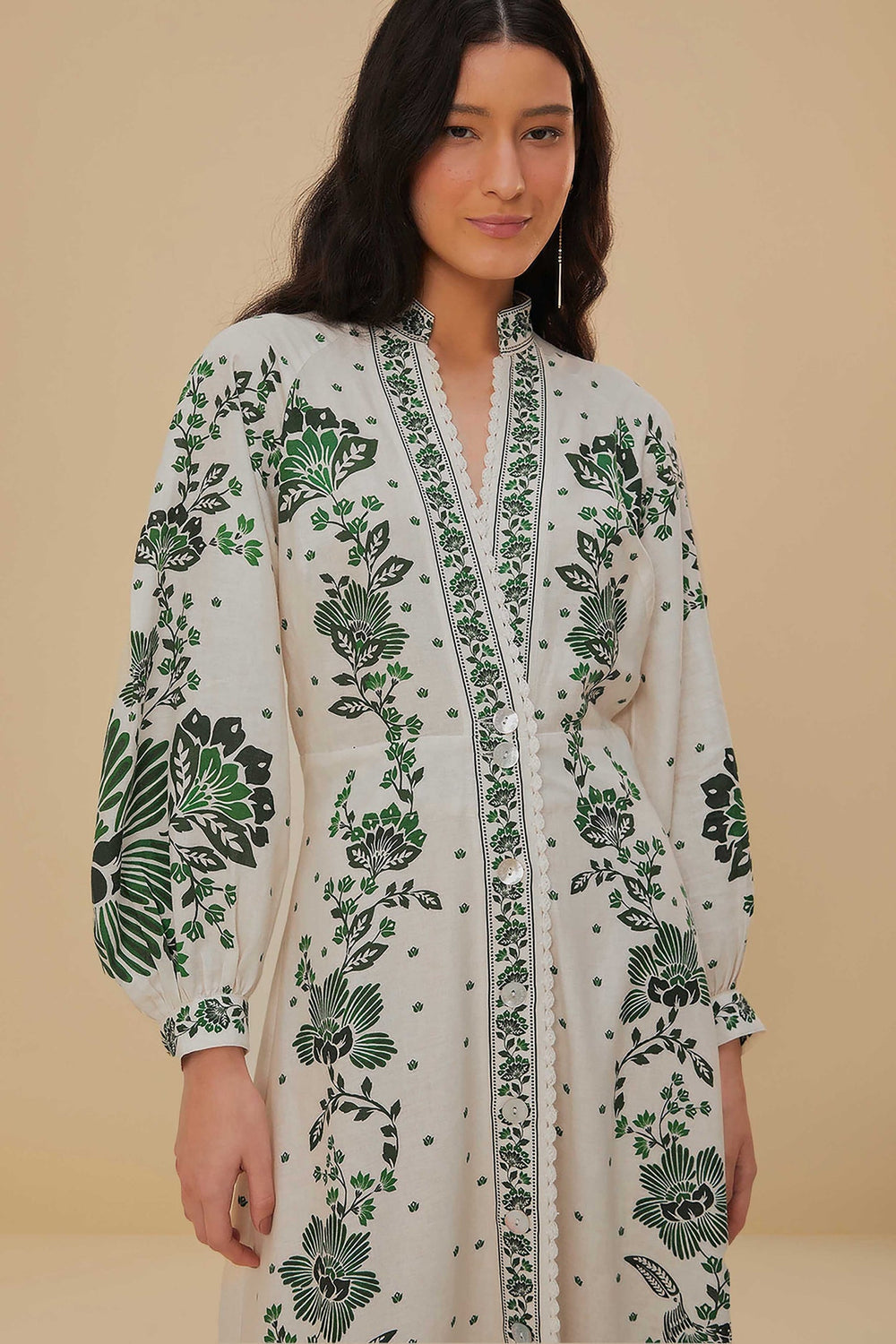 Forest Soul Off-White Maxi Dress | FARM Rio Women