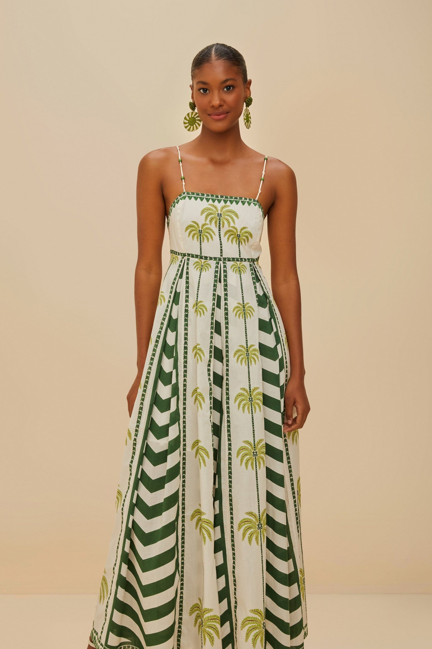 Off-White Milani Cocopalm Maxi Dress | FARM Rio Women