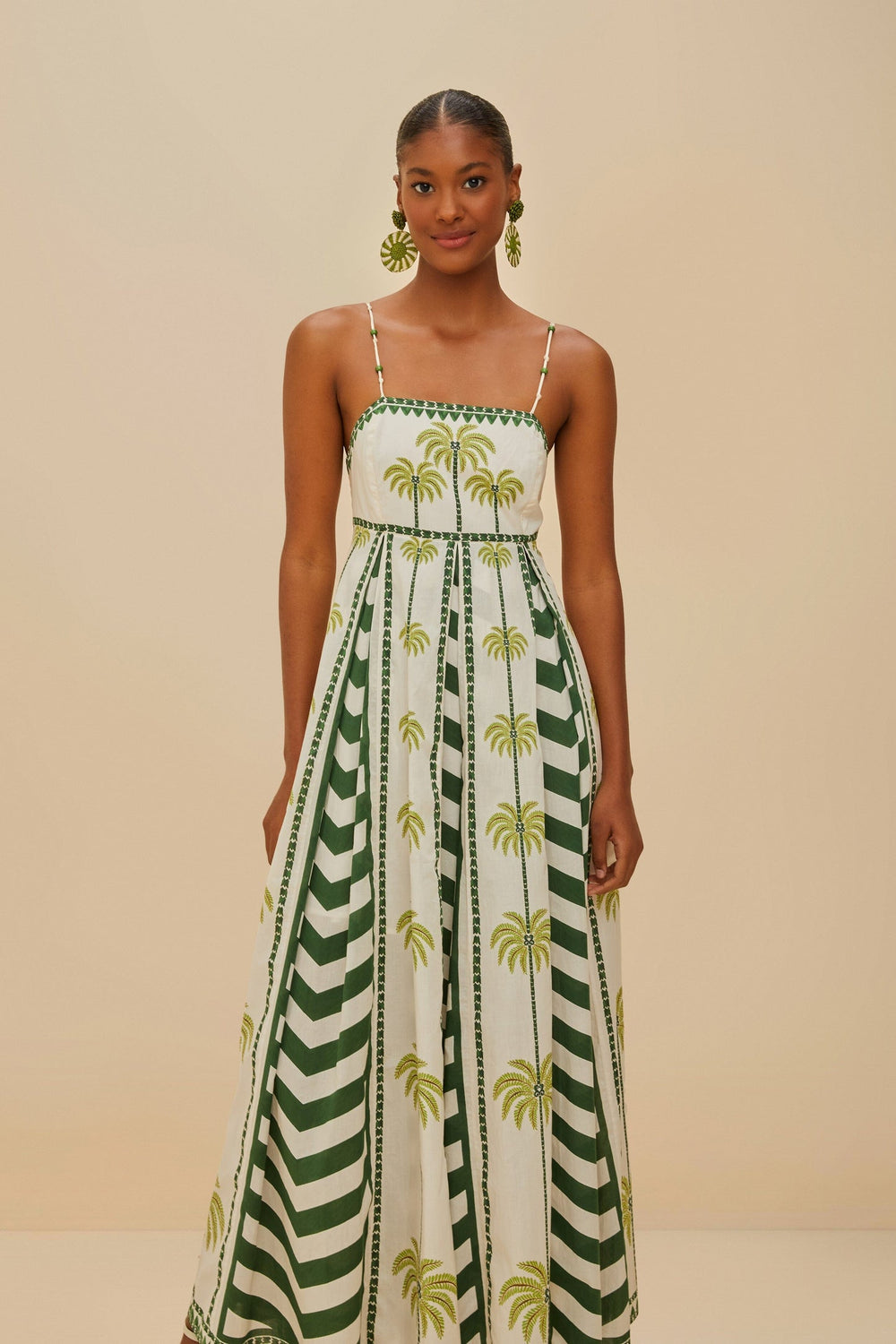 Off-White Milani Cocopalm Maxi Dress | FARM Rio Women