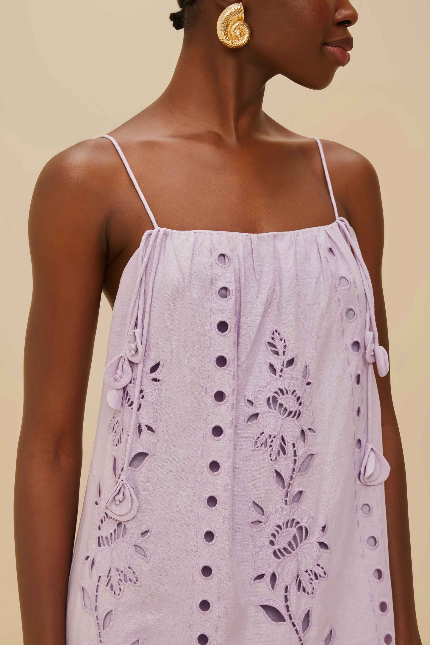 Lilac Richelieu LENZING™ ECOVERO™ Euroflax™ Maxi Dress | FARM Rio Women