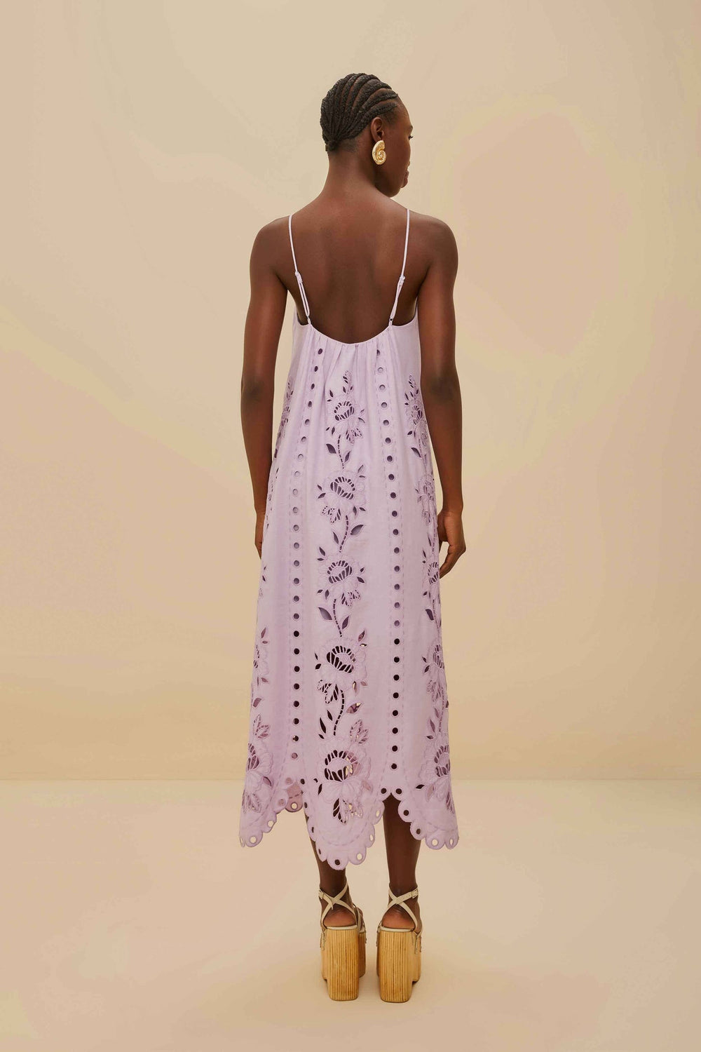 Lilac Richelieu LENZING™ ECOVERO™ Euroflax™ Maxi Dress | FARM Rio Women