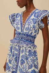 Off-White Shell Garden Maxi Dress | FARM Rio Women