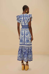Off-White Shell Garden Maxi Dress | FARM Rio Women