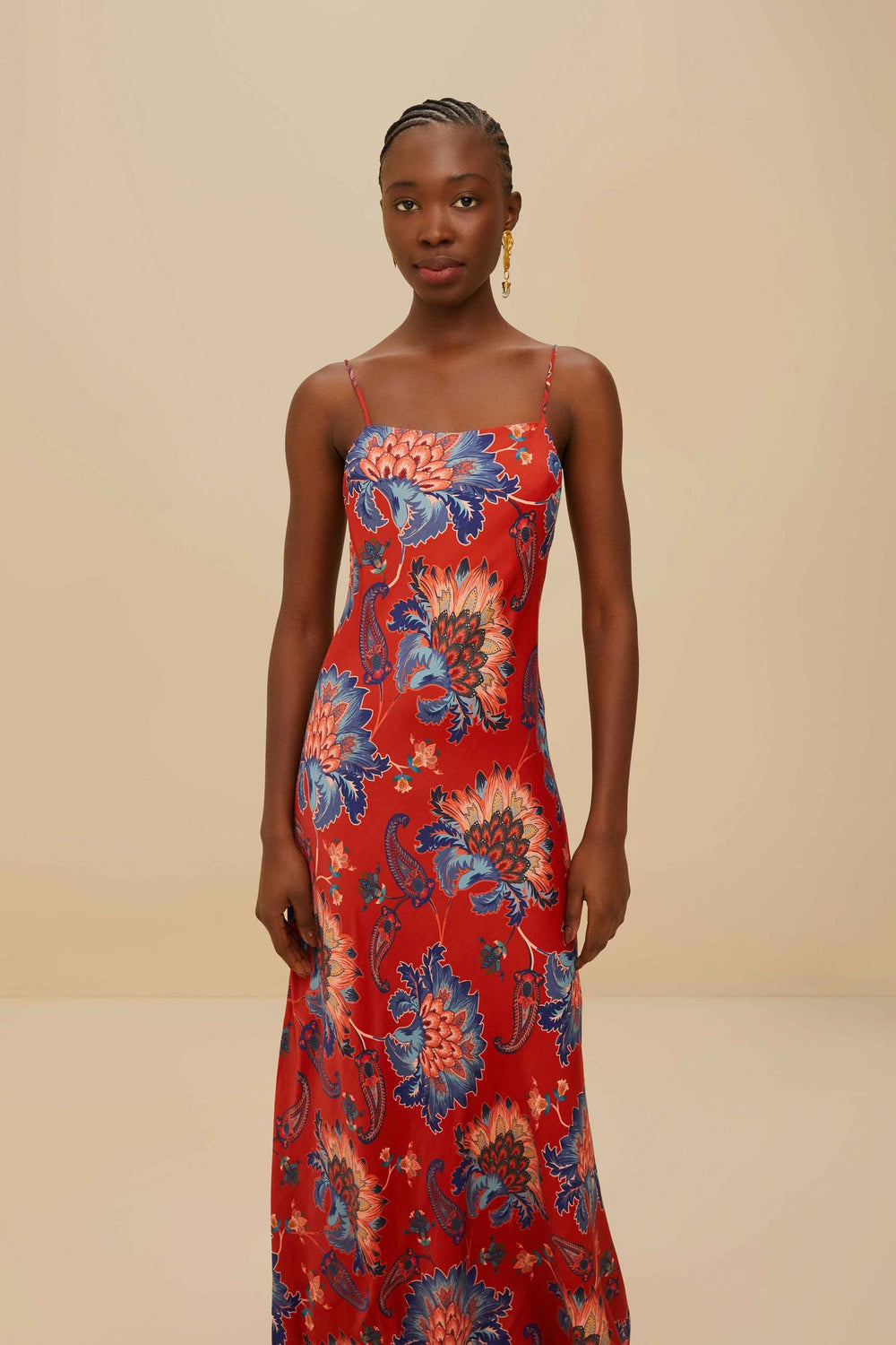 Red Luang LENZING™ Maxi Dress | FARM Rio Women