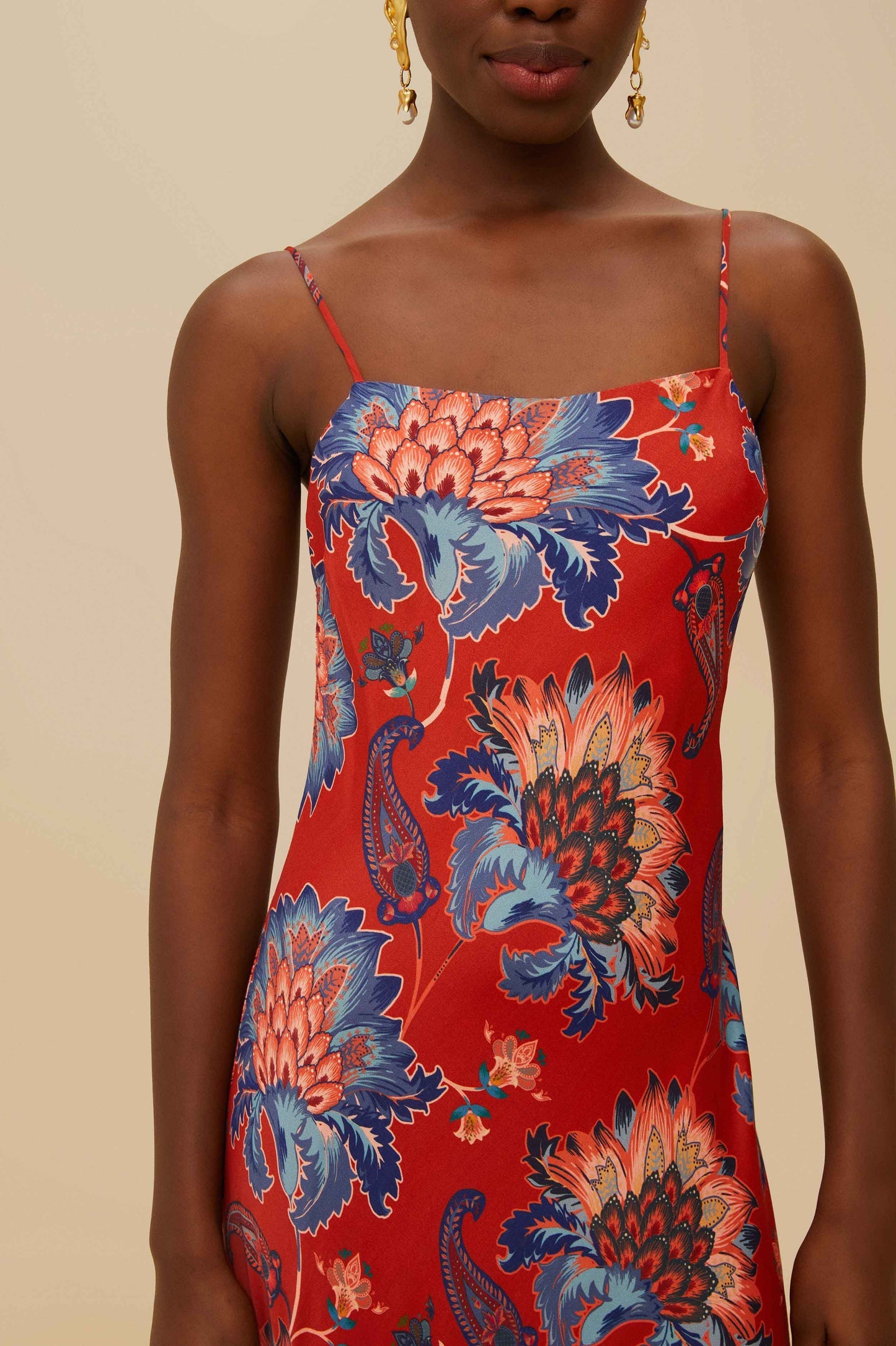 Red Luang LENZING™ Maxi Dress | FARM Rio Women