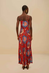 Red Luang LENZING™ Maxi Dress | FARM Rio Women