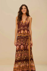 Burgundy Bella Maxi Dress | FARM Rio Women
