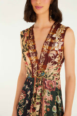 Mixed Winter Garden Lenzing™ Ecovero™ Viscose Sleeveless Maxi Dress | FARM Rio | FARM Rio Women