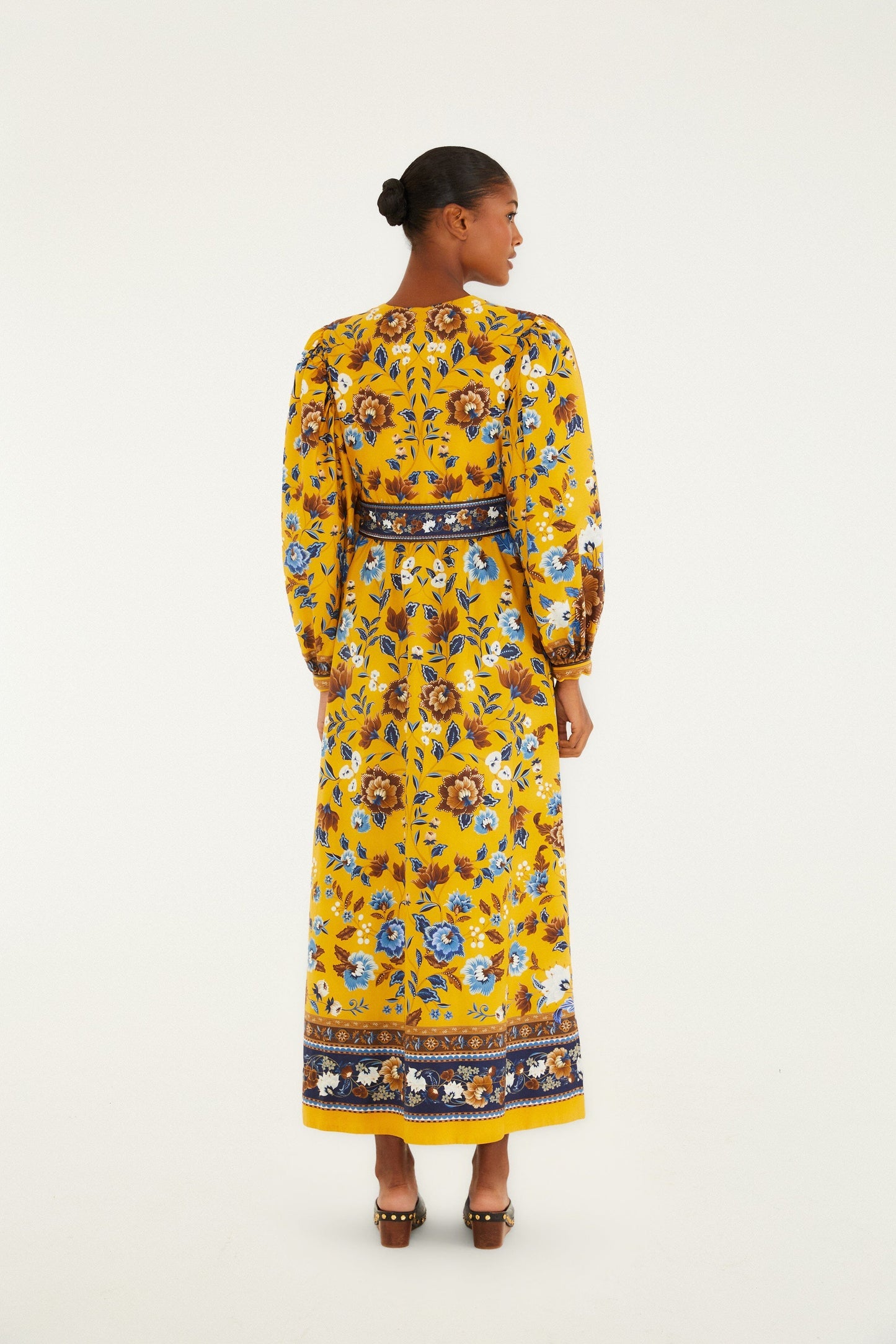 Yellow Flowering Garden Tree Organic Cotton Maxi Dress | FARM Rio | FARM Rio Women