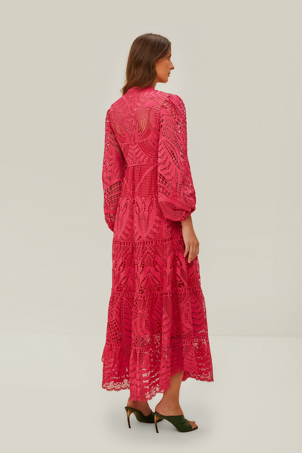 Pink Guipire Maxi Dress | FARM Rio Women