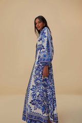 Off-White Flora Tapestry Lenzing™ Ecovero™ Euroflax™ Maxi Dress | FARM Rio Women