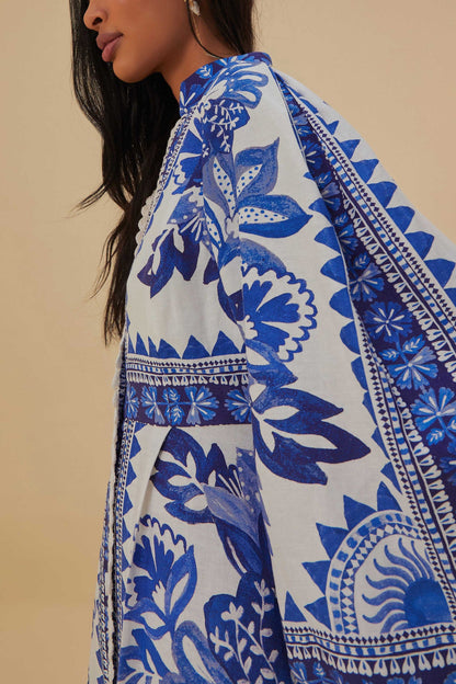 Off-White Flora Tapestry Lenzing™ Ecovero™ Euroflax™ Maxi Dress | FARM Rio Women