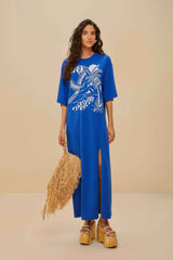 Blue Rio Organic Cotton Maxi Dress | FARM Rio Women