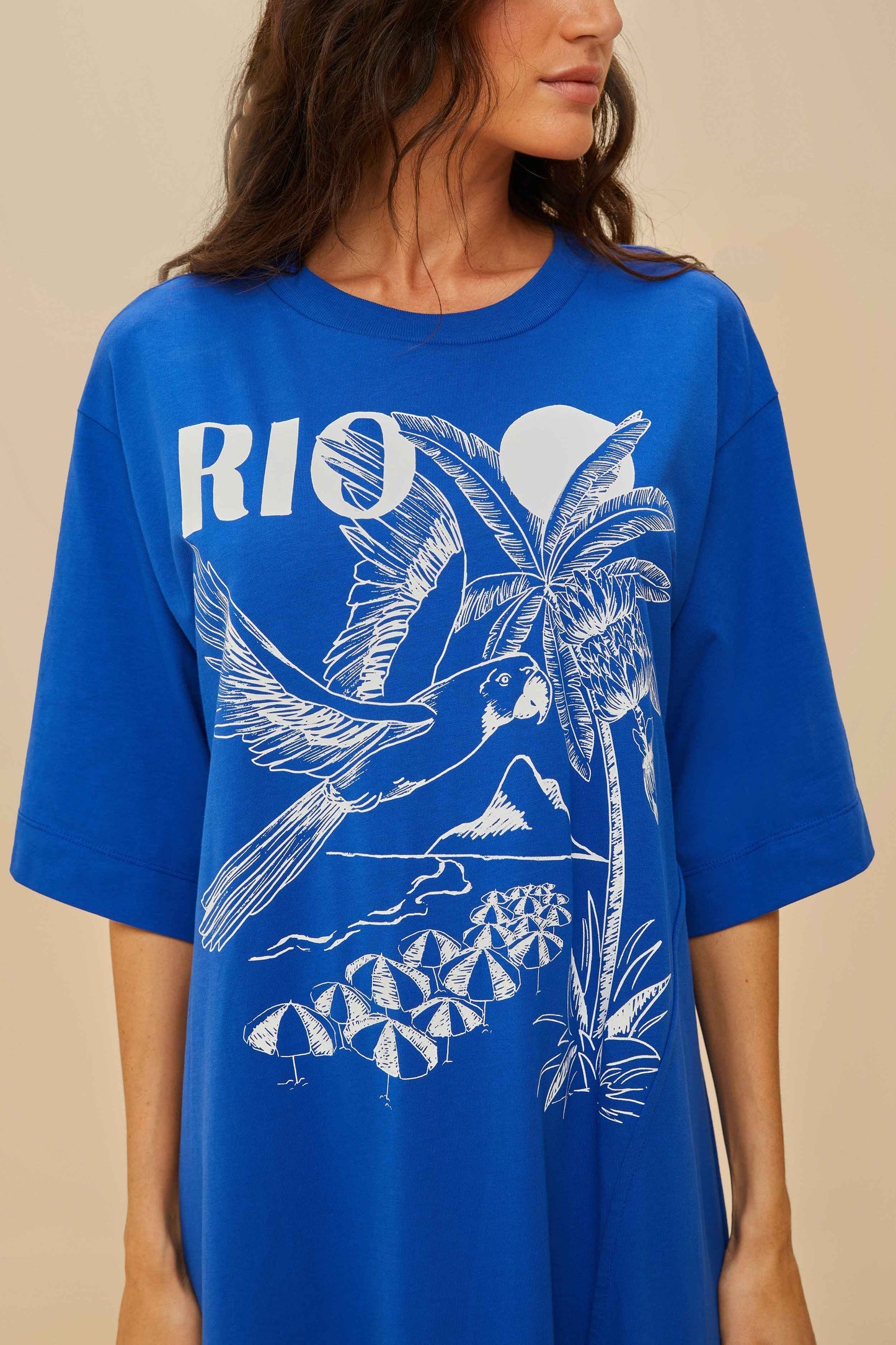 Blue Rio Organic Cotton Maxi Dress | FARM Rio Women