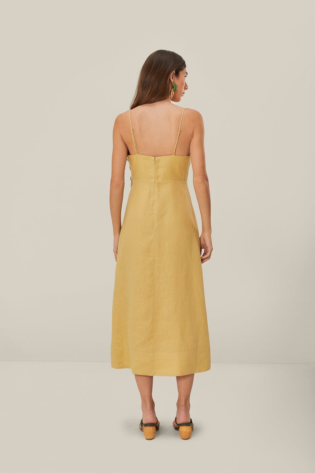 Sand 3D Flower Bodice Midi Dress | FARM Rio Women