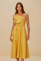 Sand Garden LENZING™ ECOVERO™ Euroflax™ Midi Dress | FARM Rio Women