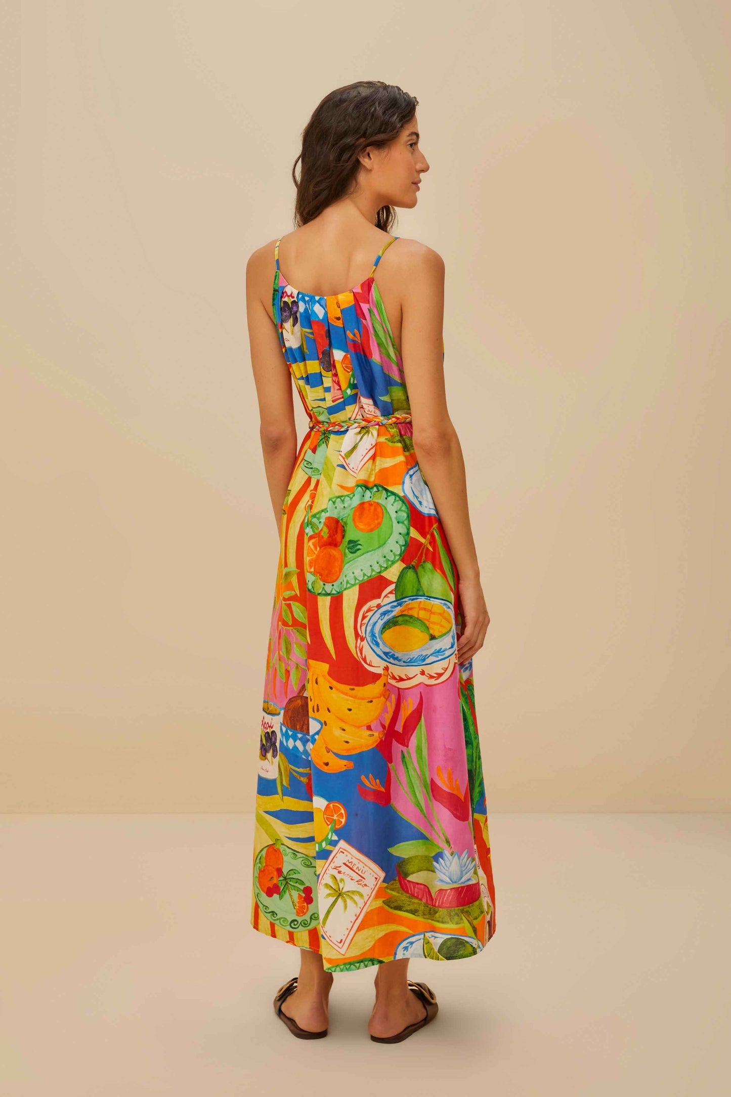 Multicolor Summer Picnic Midi Dress | FARM Rio Women