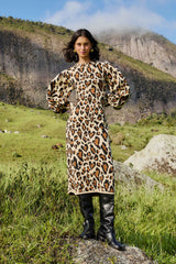 Leopard Print Knit Midi Dress | FARM Rio | FARM Rio Women