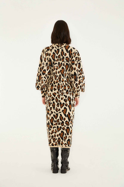 Leopard Print Knit Midi Dress | FARM Rio | FARM Rio Women