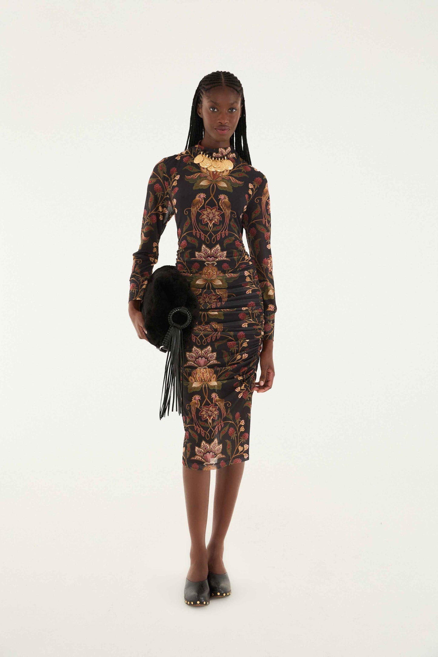 Black Berry Garden Tulle Midi Dress | FARM Rio | FARM Rio Women