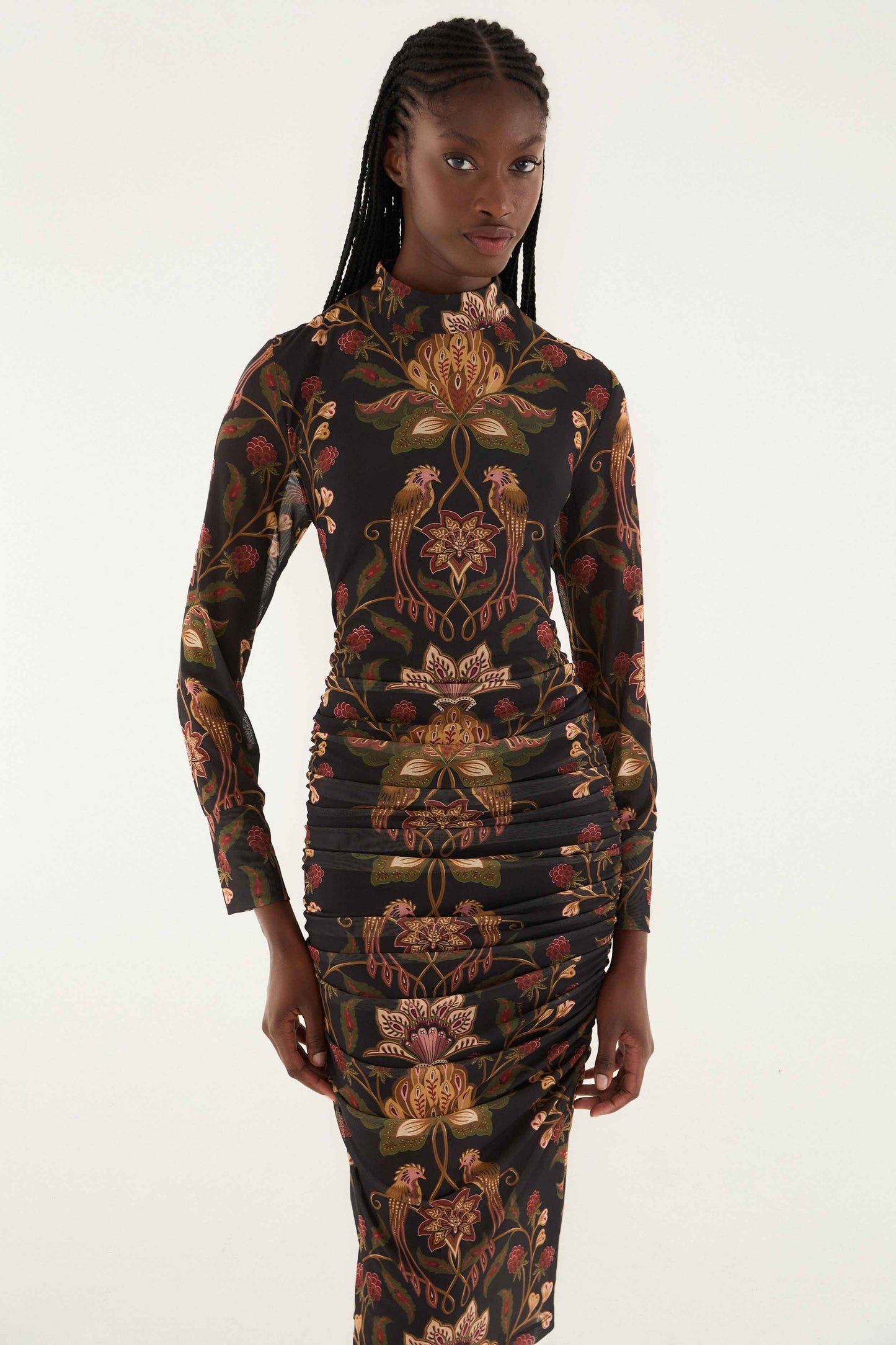 Black Berry Garden Tulle Midi Dress | FARM Rio | FARM Rio Women