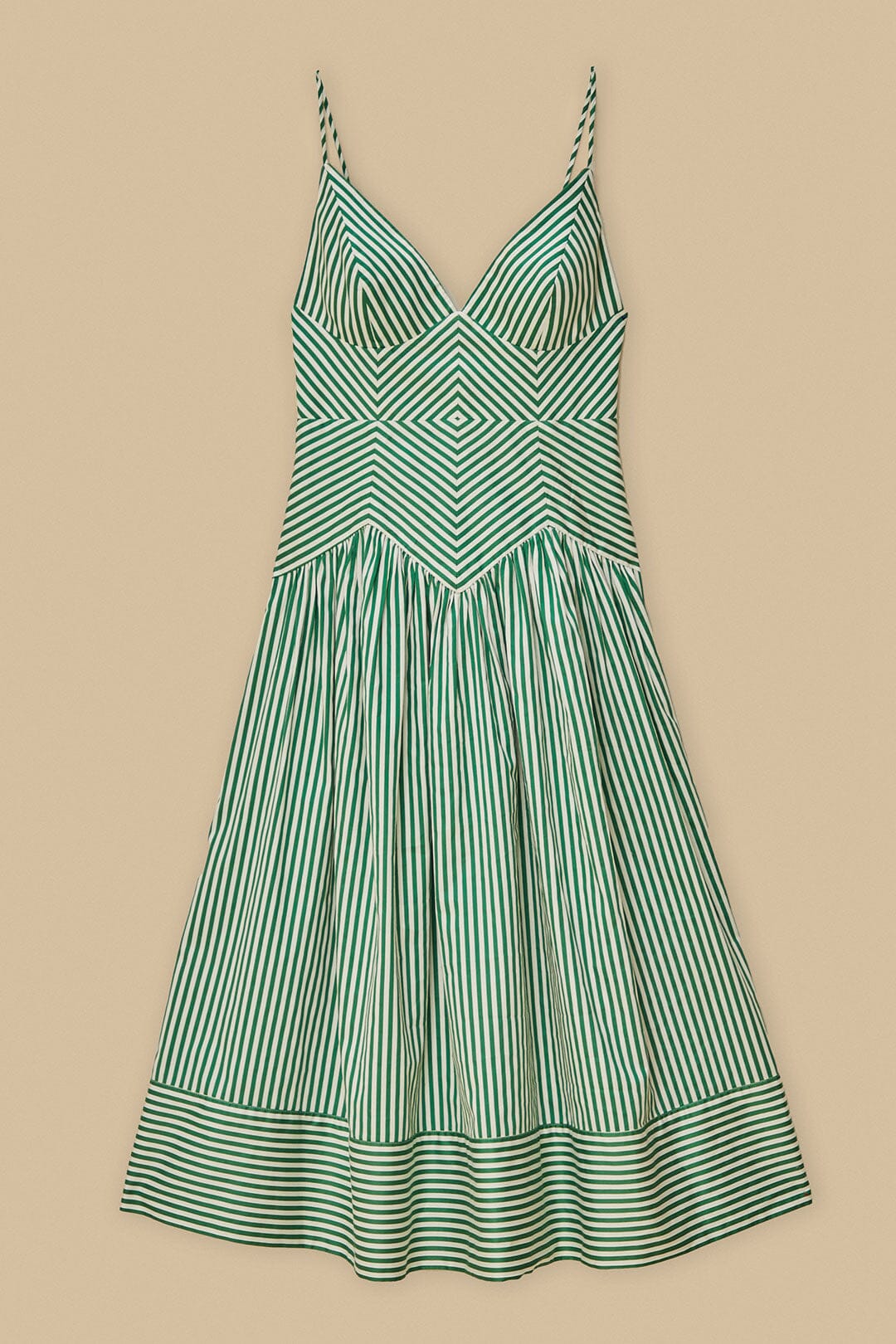 Bicolor Stripes Organic Cotton Midi Dress | FARM Rio Women