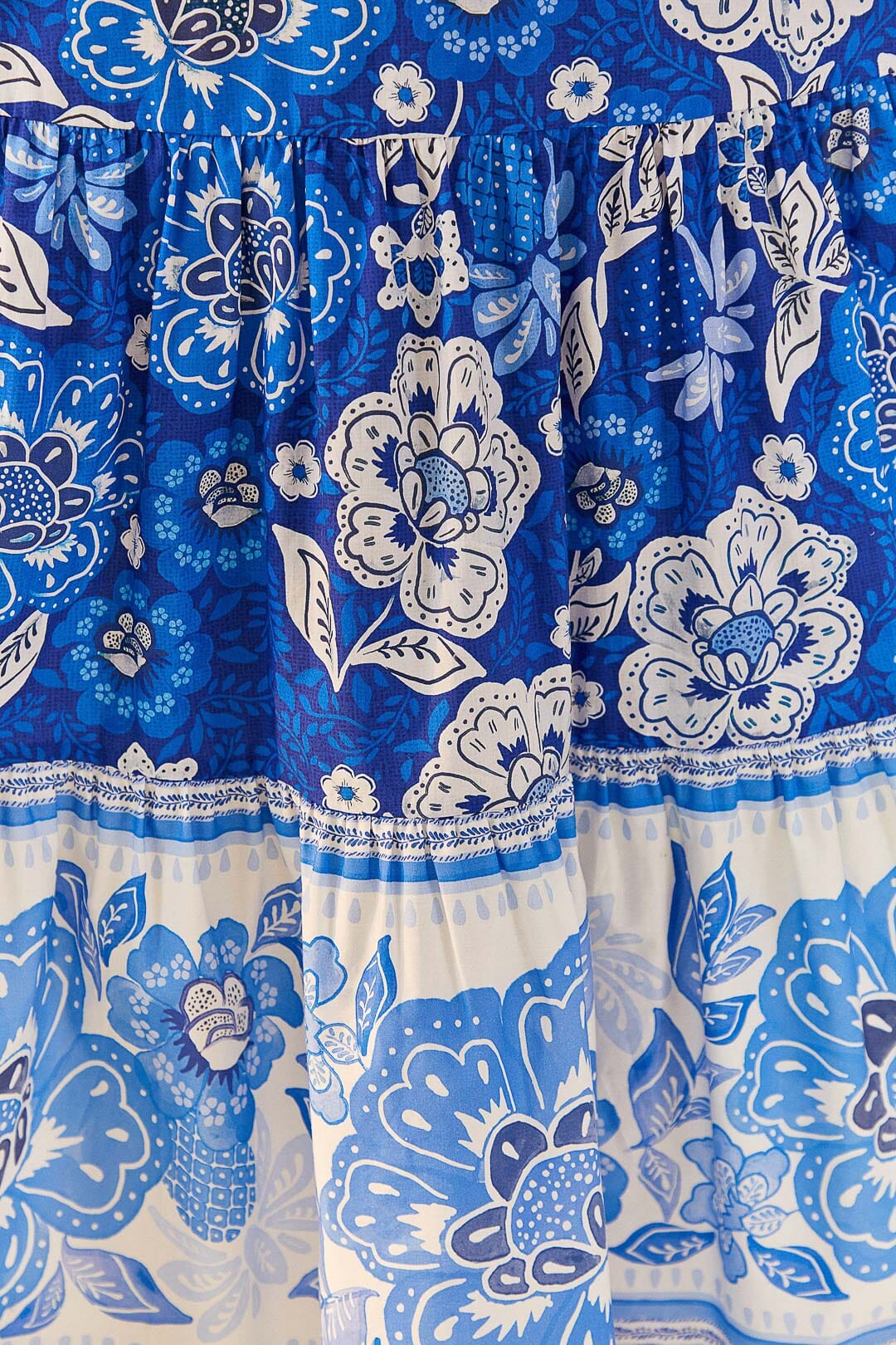 Blue Full Of Flowers Organic Cotton Midi Dress | FARM Rio Women