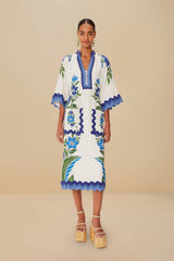 Off-White Tropicance Tunic LENZING™ ECOVERO™ Euroflax™ Midi Dress | FARM Rio Women