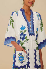 Off-White Tropicance Tunic LENZING™ ECOVERO™ Euroflax™ Midi Dress | FARM Rio Women