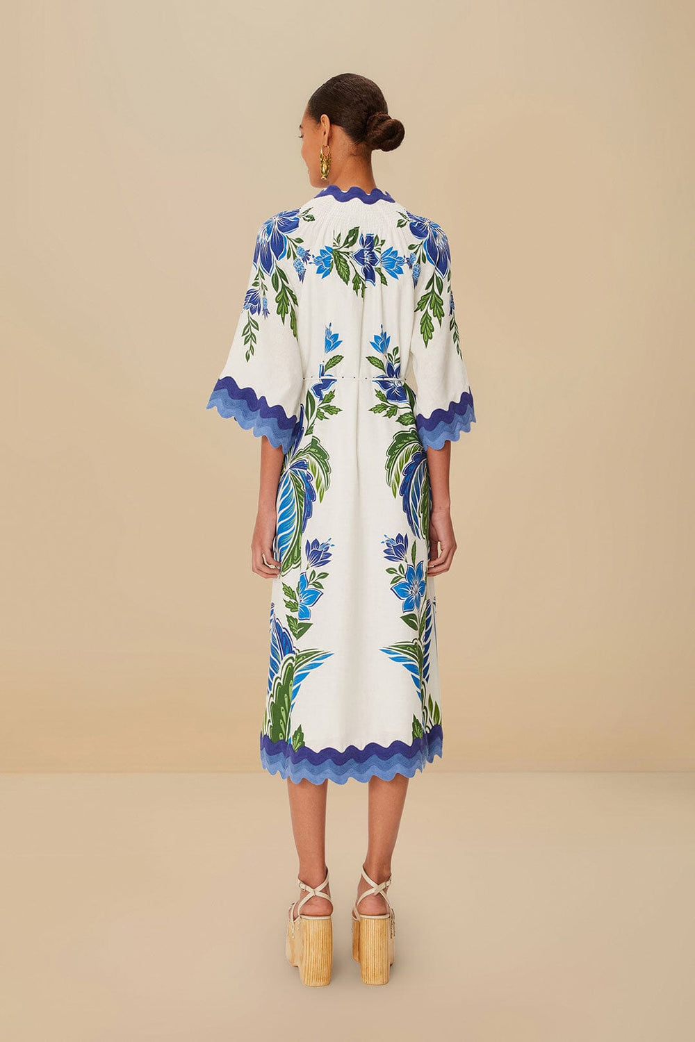Off-White Tropicance Tunic LENZING™ ECOVERO™ Euroflax™ Midi Dress | FARM Rio Women