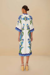 Off-White Tropicance Tunic LENZING™ ECOVERO™ Euroflax™ Midi Dress | FARM Rio Women