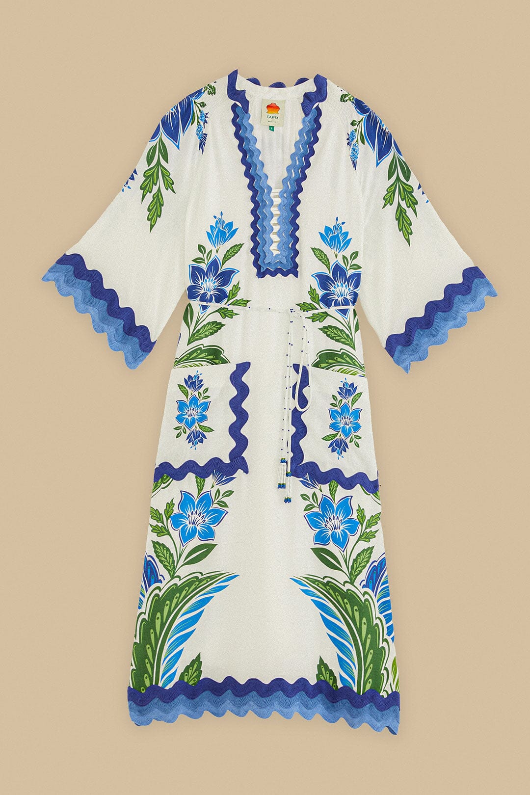 Off-White Tropicance Tunic LENZING™ ECOVERO™ Euroflax™ Midi Dress | FARM Rio Women