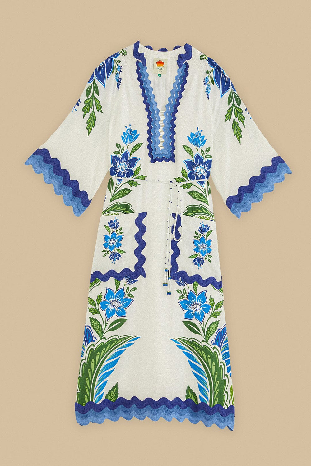 Off-White Tropicance Tunic LENZING™ ECOVERO™ Euroflax™ Midi Dress | FARM Rio Women