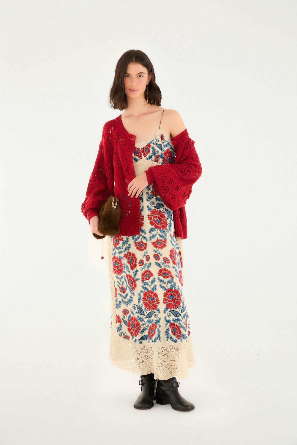 Sand Francesca Midi Dress | FARM Rio | FARM Rio Women