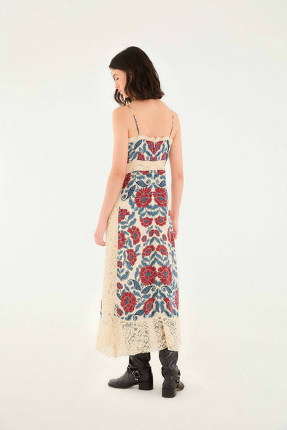Sand Francesca Midi Dress | FARM Rio | FARM Rio Women