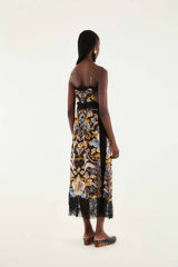 Black Flowerful Garden Midi Dress | FARM Rio | FARM Rio Women