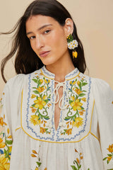 Off-White Sicily LENZING™ ECOVERO™ Euroflax™ Mini Dress | FARM Rio Women