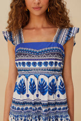Off-White Zuli Organic Cotton Mini Dress | FARM Rio Women
