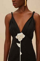Black And White Rose LENZING™ ECOVERO™ Euroflax™ Mini Dress | FARM Rio Women