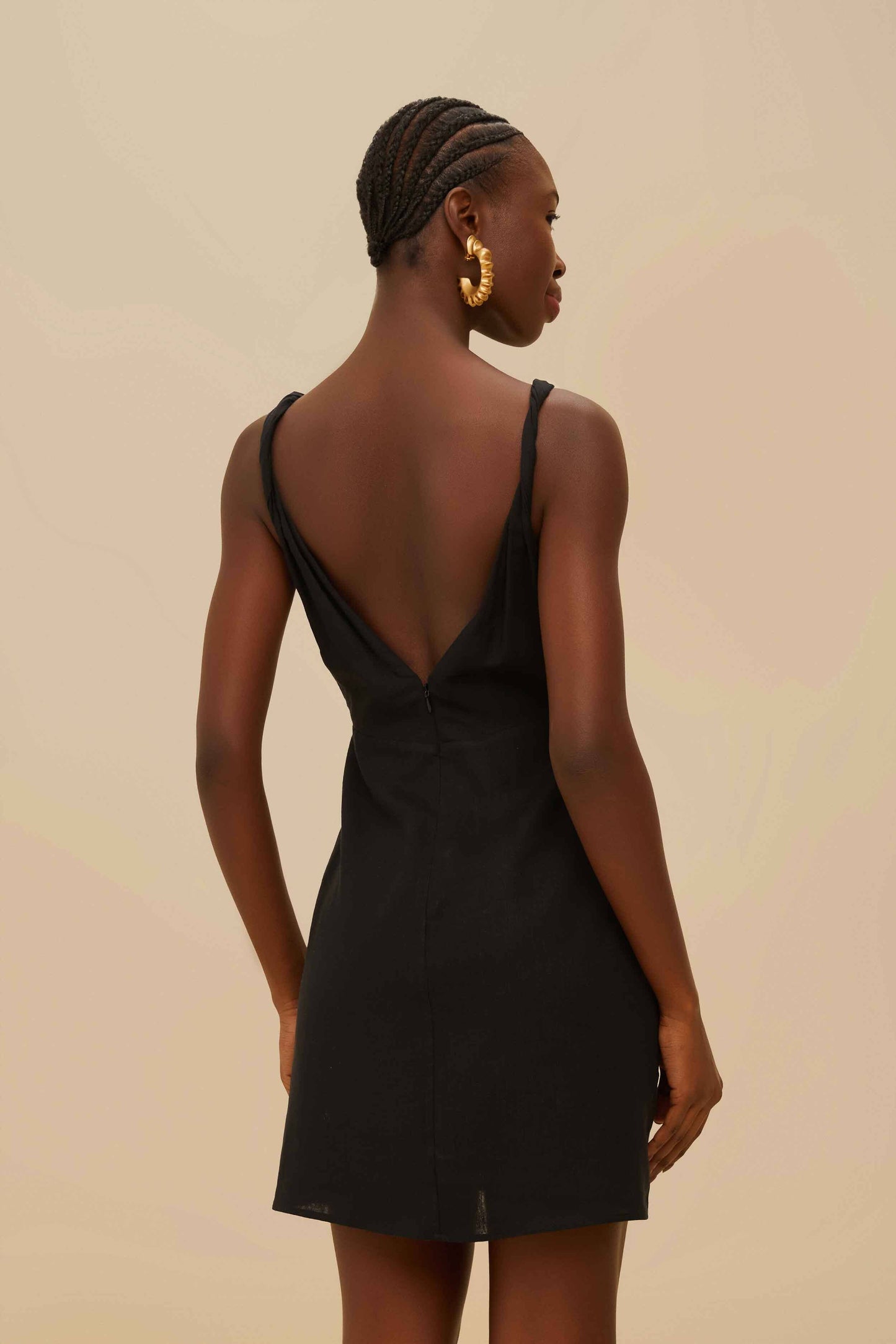 Black And White Rose LENZING™ ECOVERO™ Euroflax™ Mini Dress | FARM Rio Women