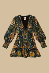 Black Jaipur LENZING™ ECOVERO™ Viscose Mini Dress | FARM Rio Women