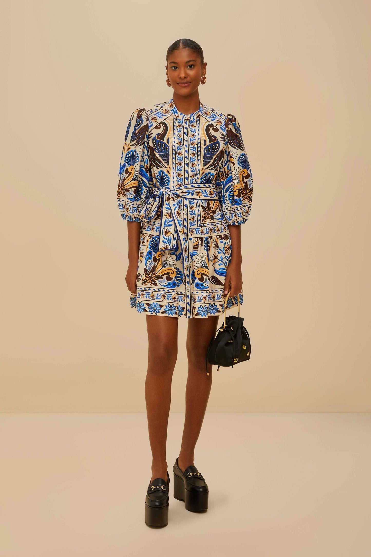 Sand Nature Land Organic Cotton Mini Dress | FARM Rio Women