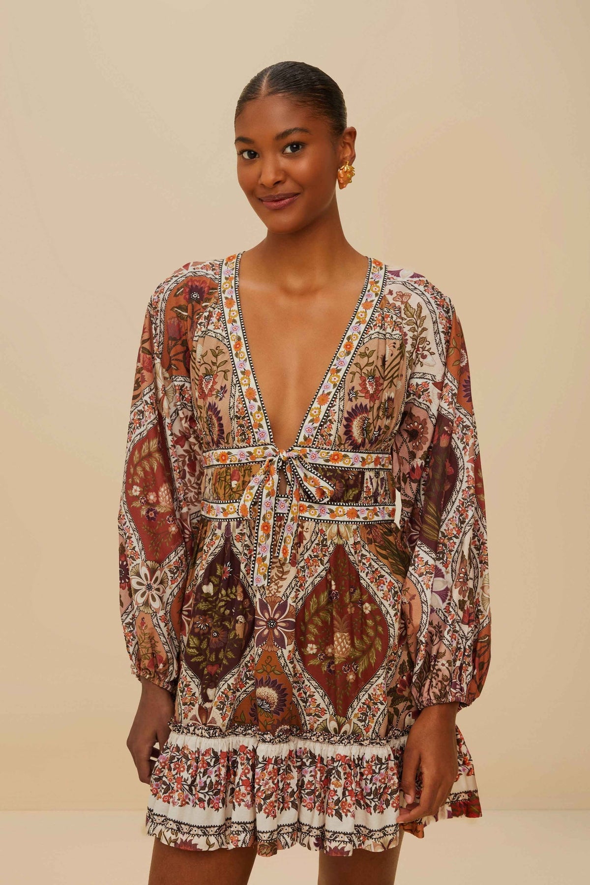 Multicolor Romantic Nature Mini Dress | FARM Rio Women