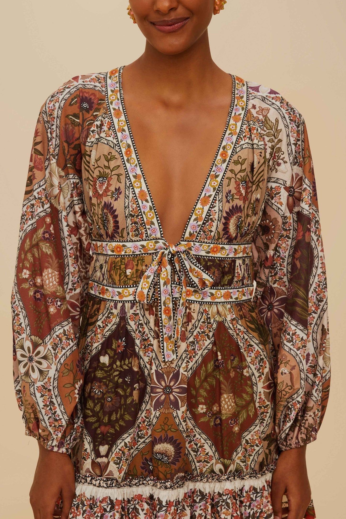 Multicolor Romantic Nature Mini Dress | FARM Rio Women