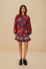 Red Luang Mini Dress | FARM Rio Women