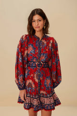 Red Luang Mini Dress | FARM Rio Women